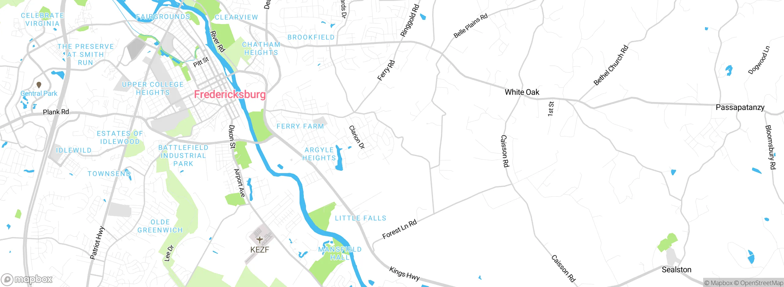 Map showing approximate location