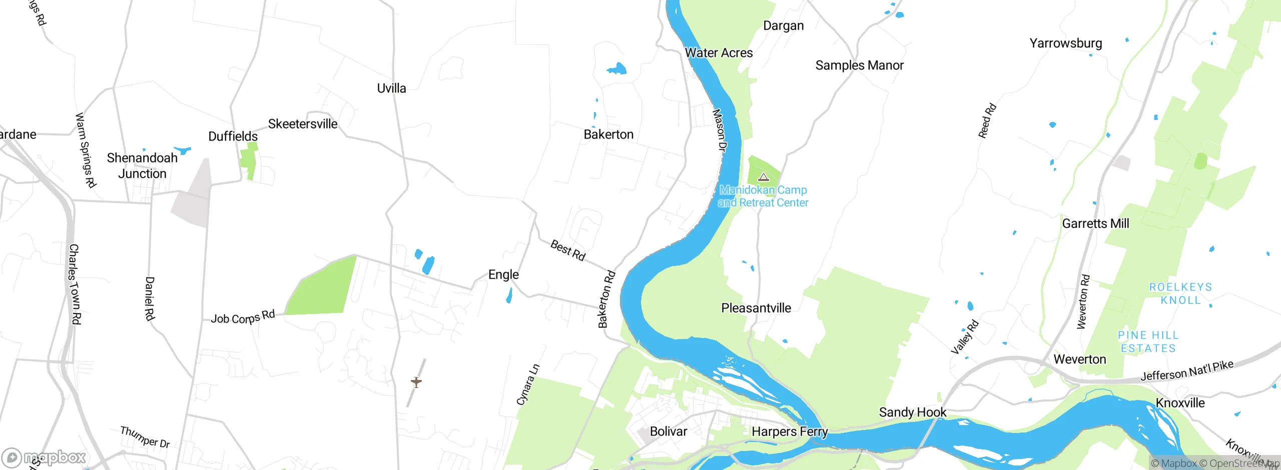 Map showing approximate location