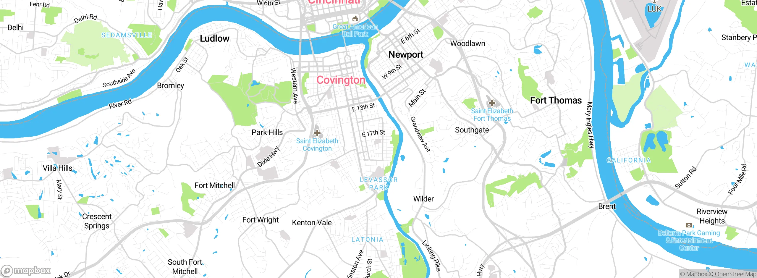 Map showing approximate location