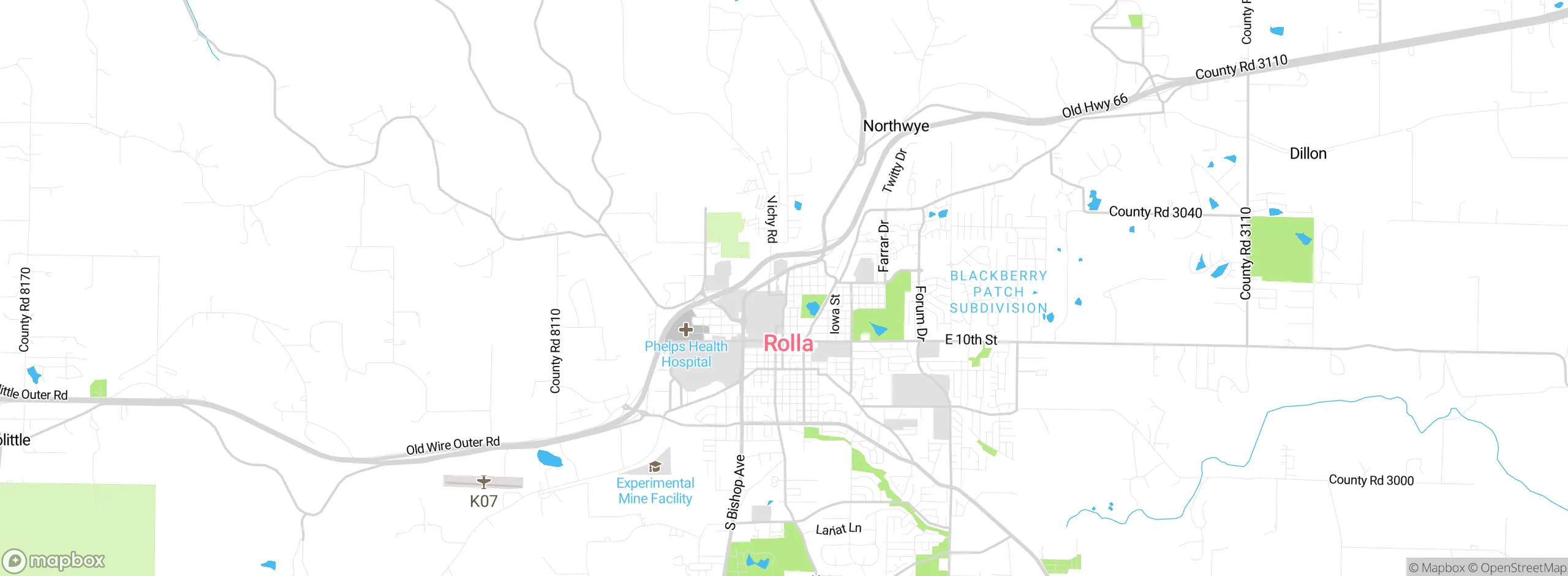Map showing approximate location