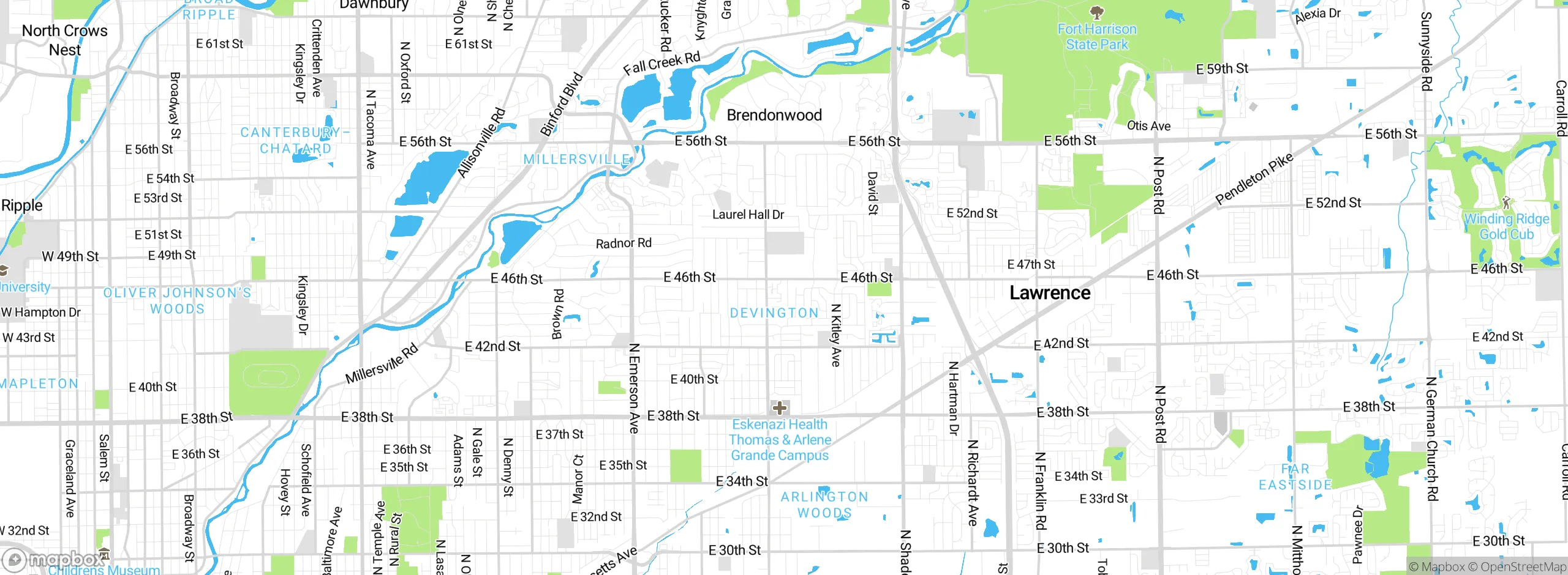 Map showing approximate location