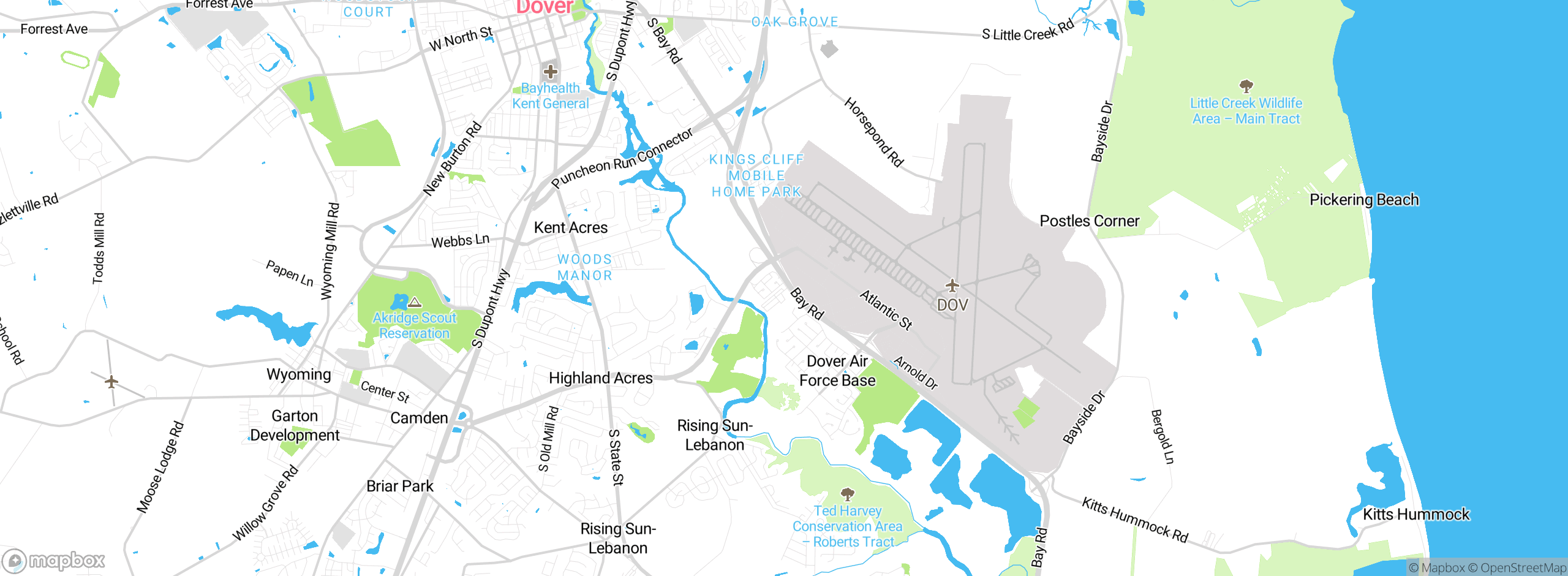 Map showing approximate location