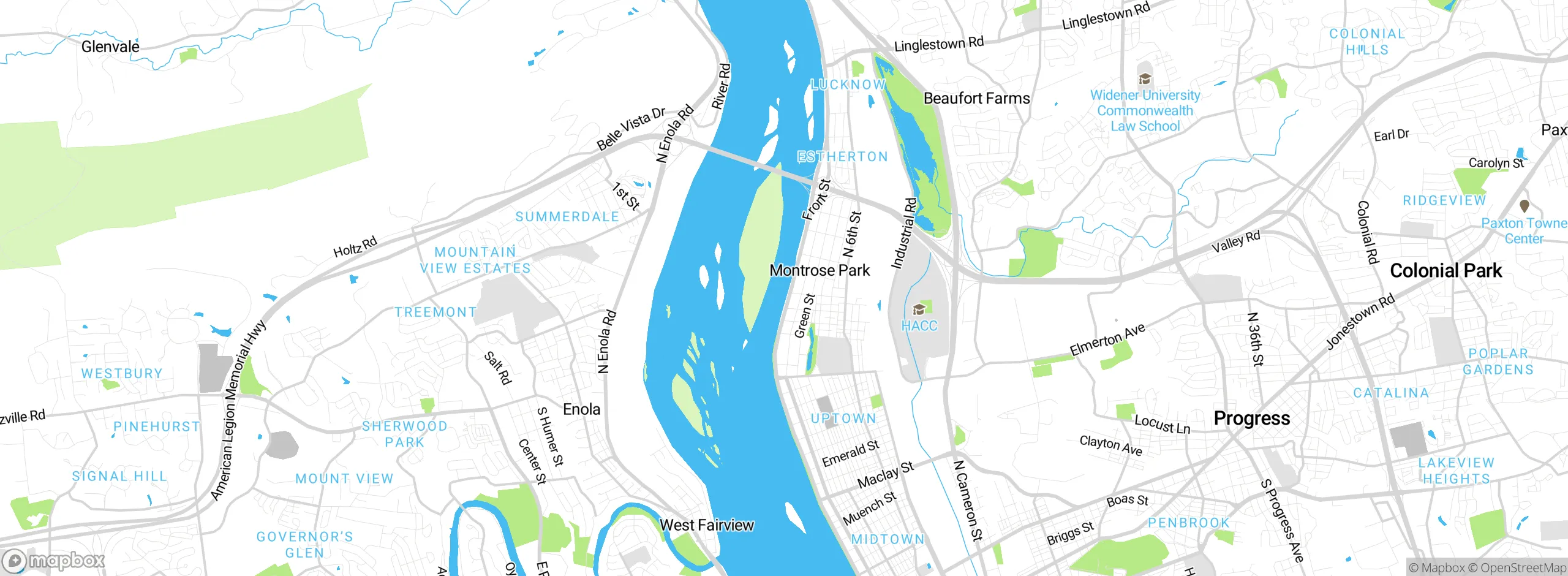 Map showing approximate location