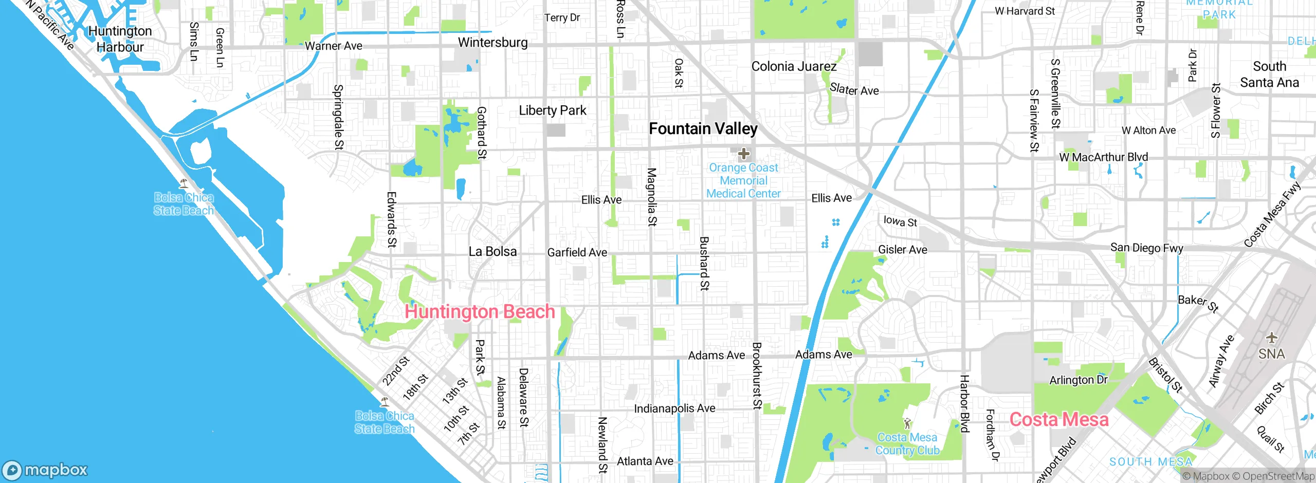 Map showing approximate location