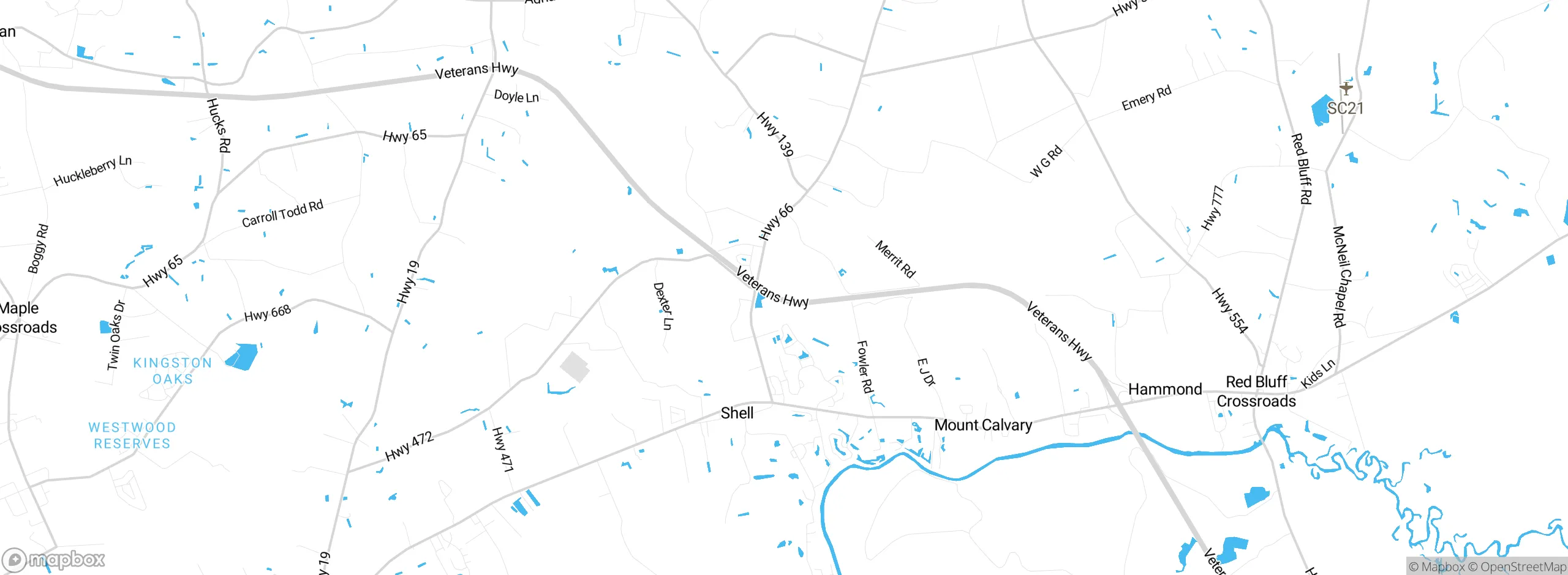 Map showing approximate location