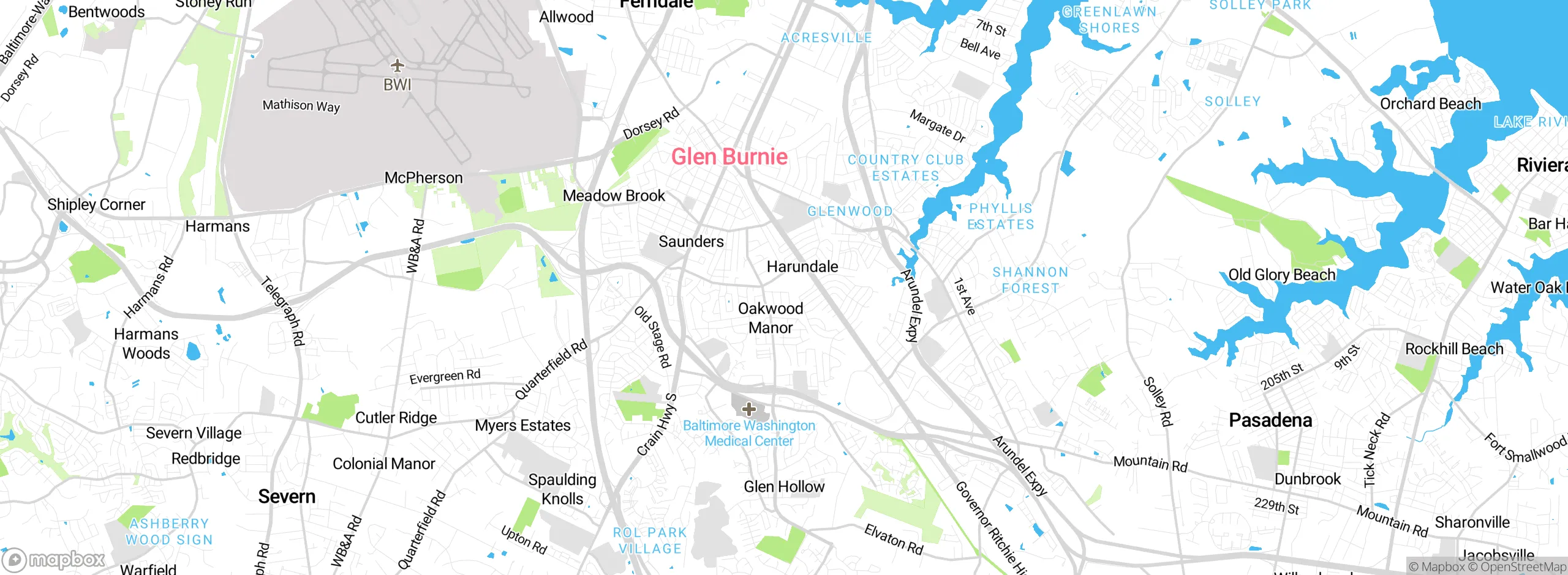 Map showing approximate location