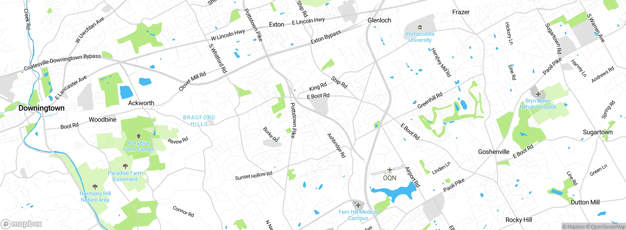 Map showing approximate location