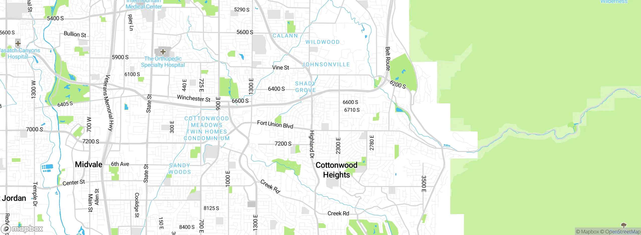 Map showing approximate location