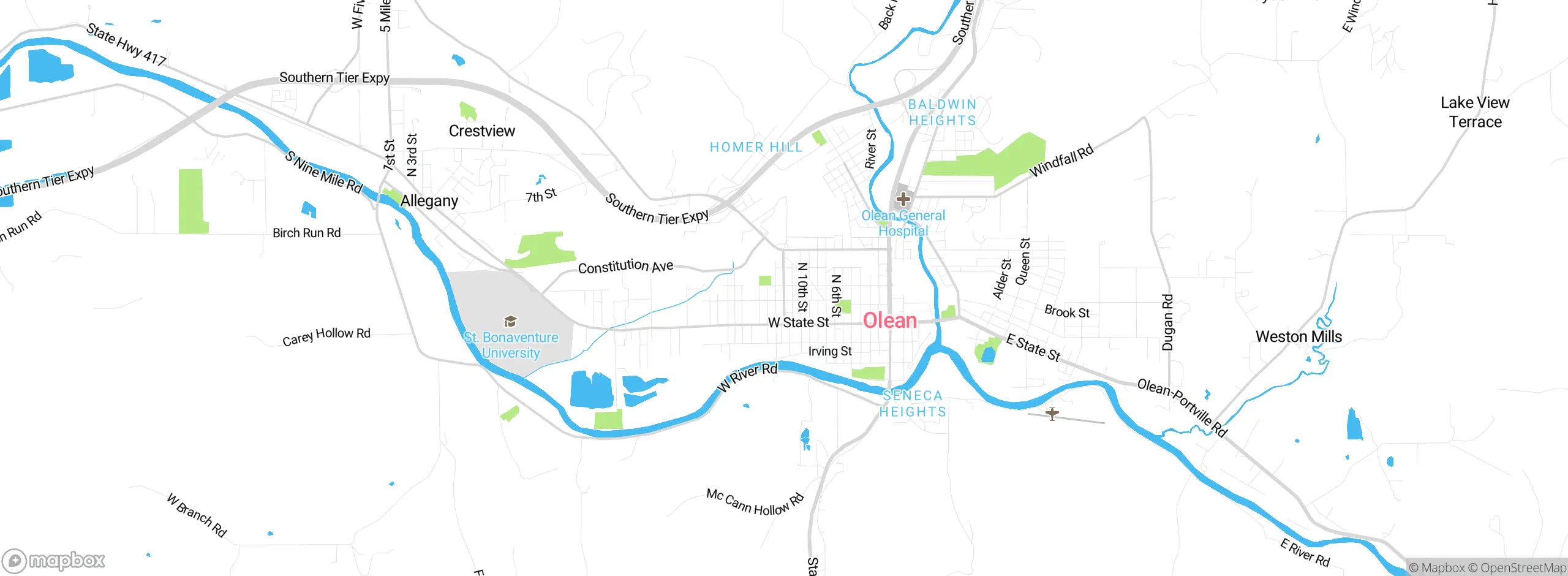 Map showing approximate location