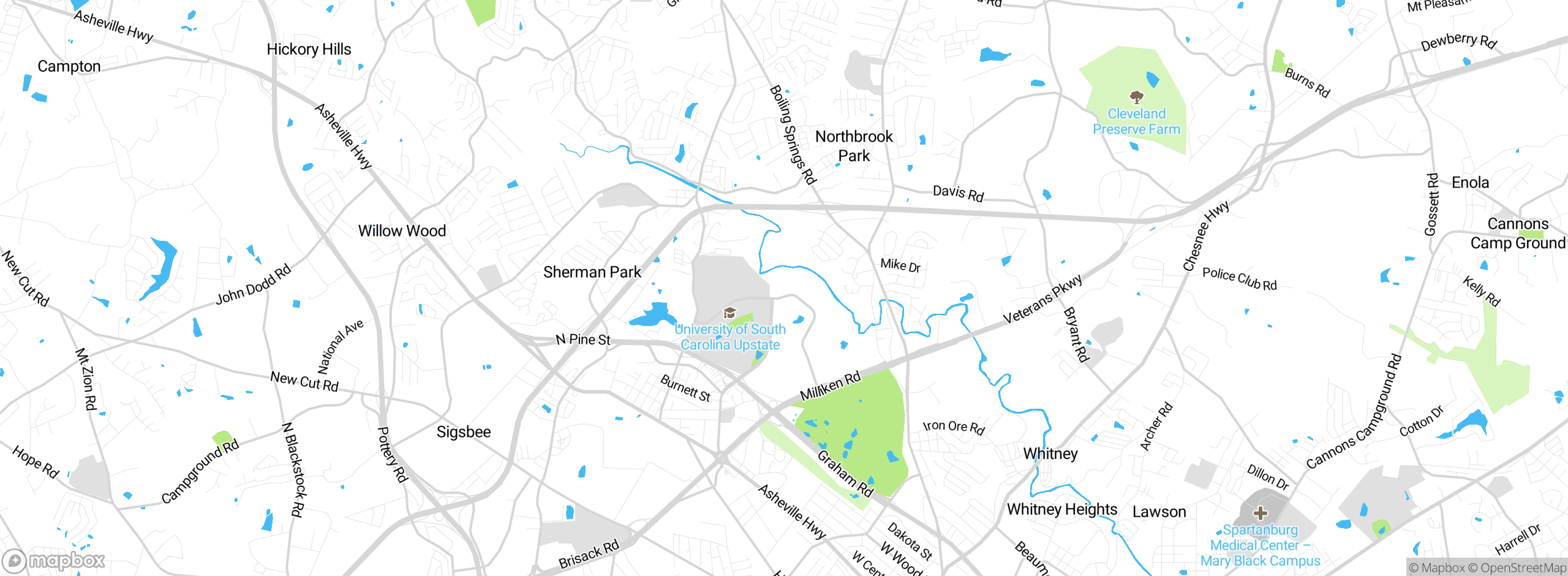 Map showing approximate location