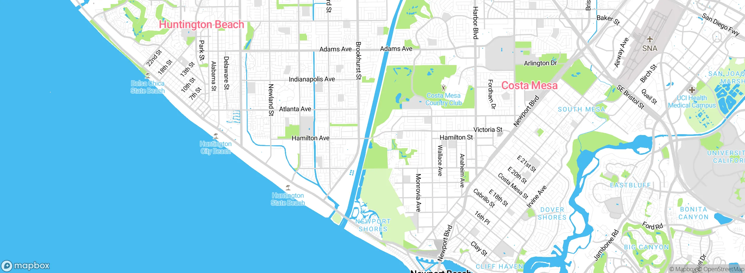 Map showing approximate location