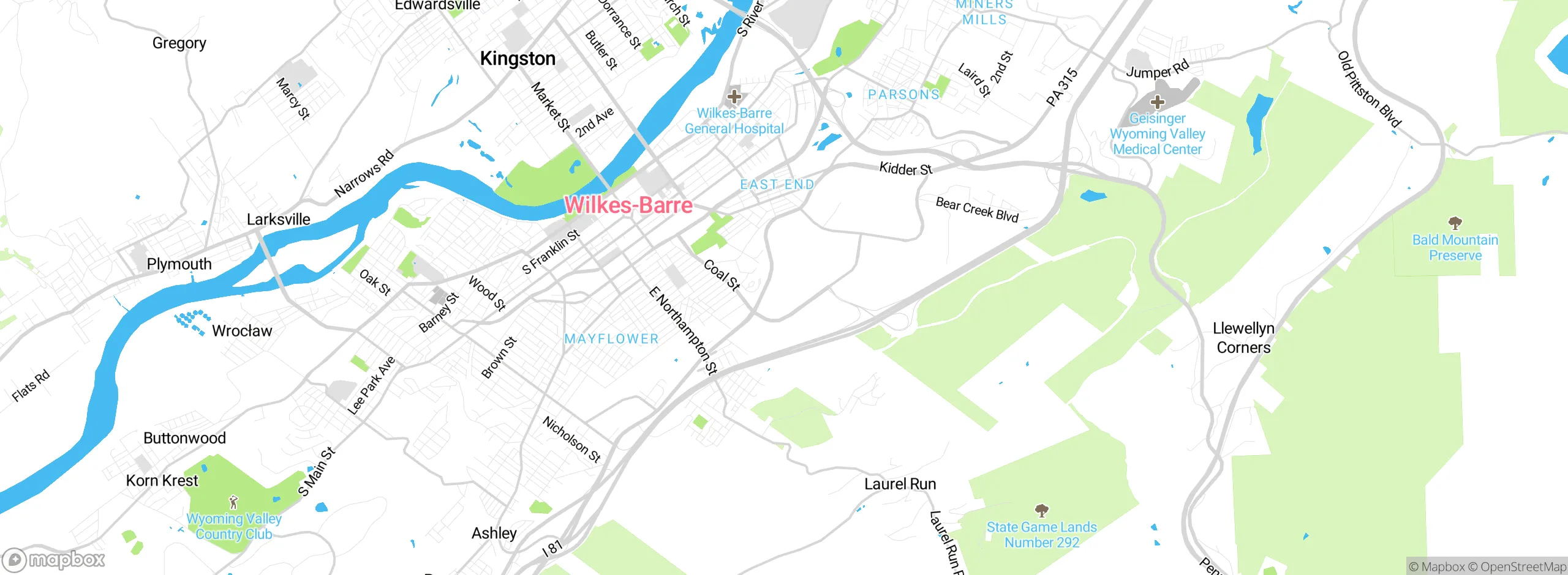 Map showing approximate location