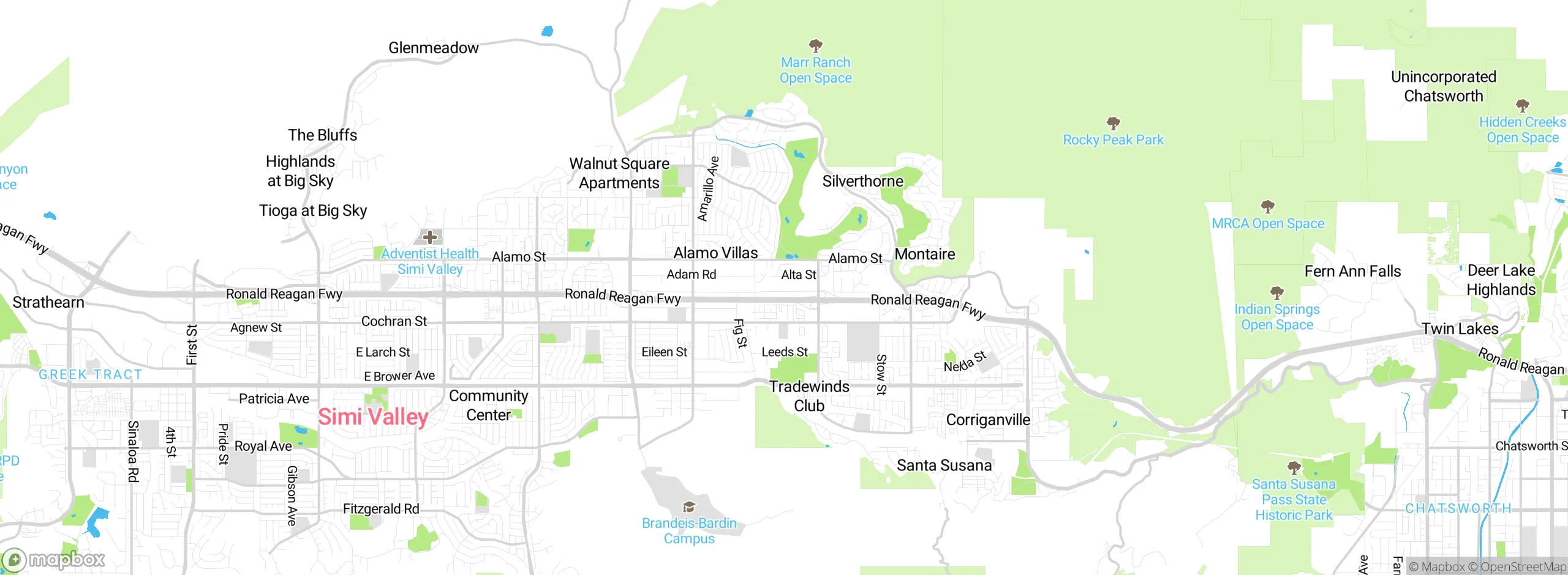 Map showing approximate location