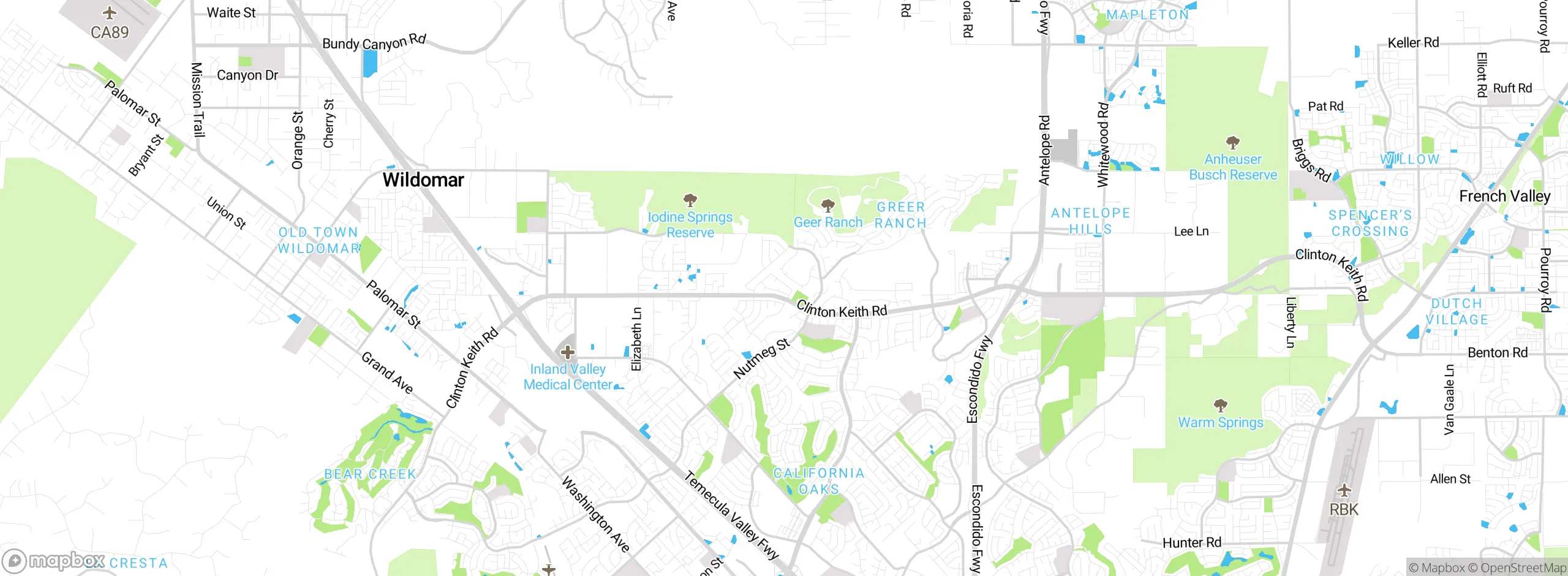 Map showing approximate location