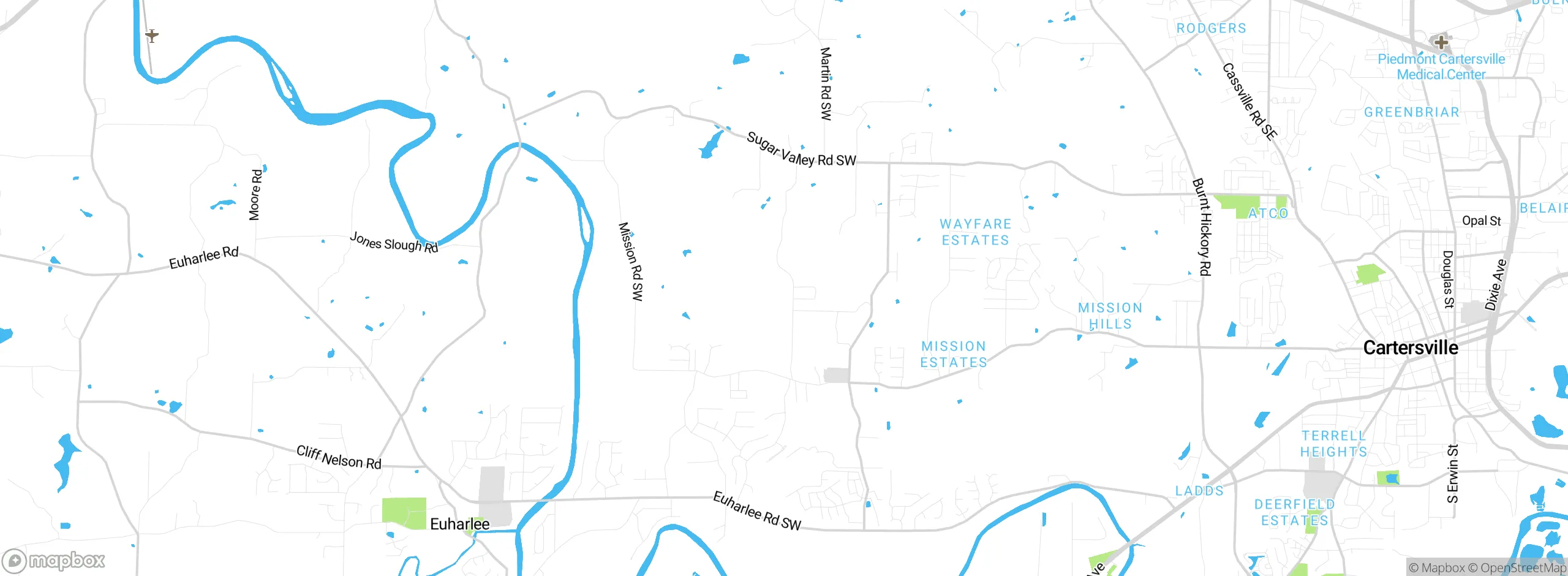 Map showing approximate location