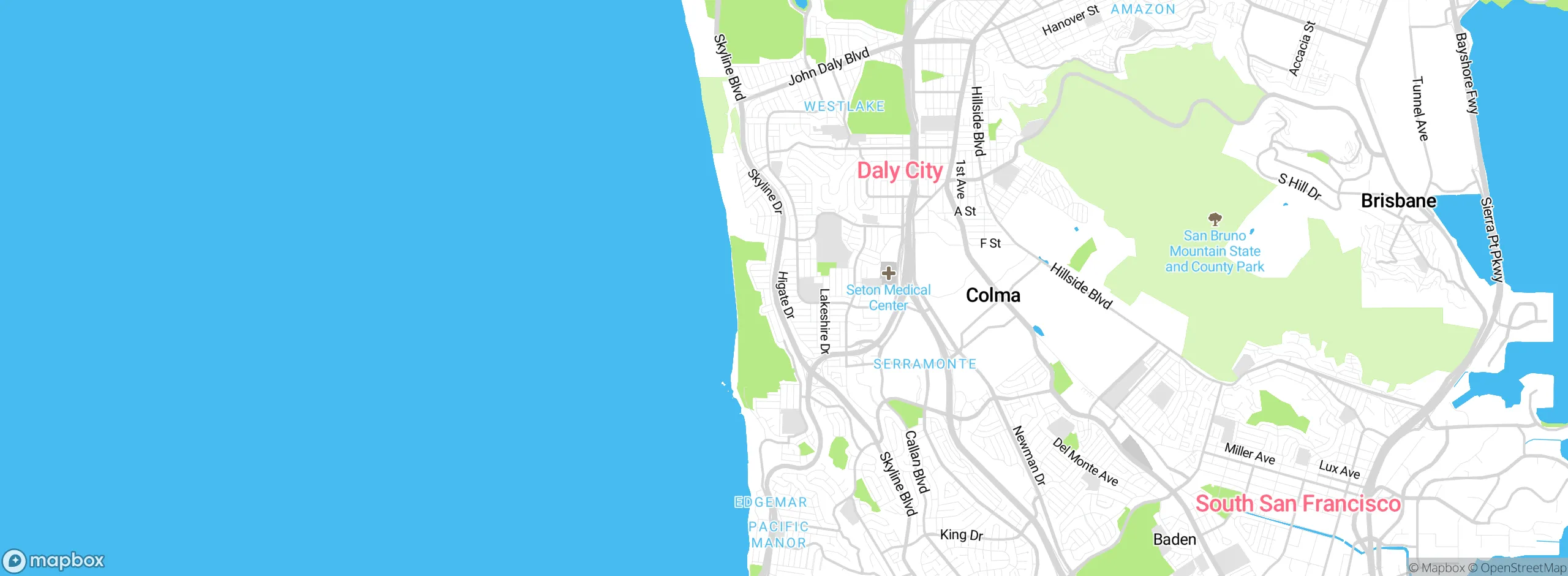 Map showing approximate location