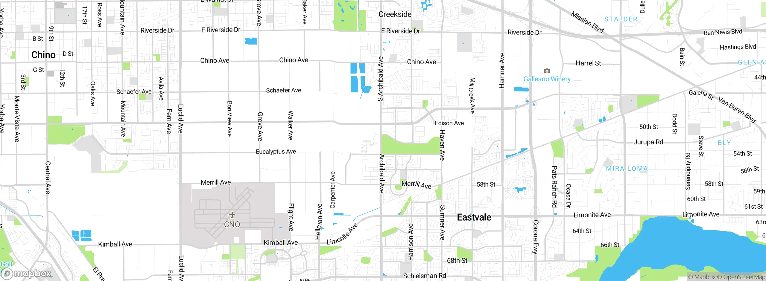 Map showing approximate location