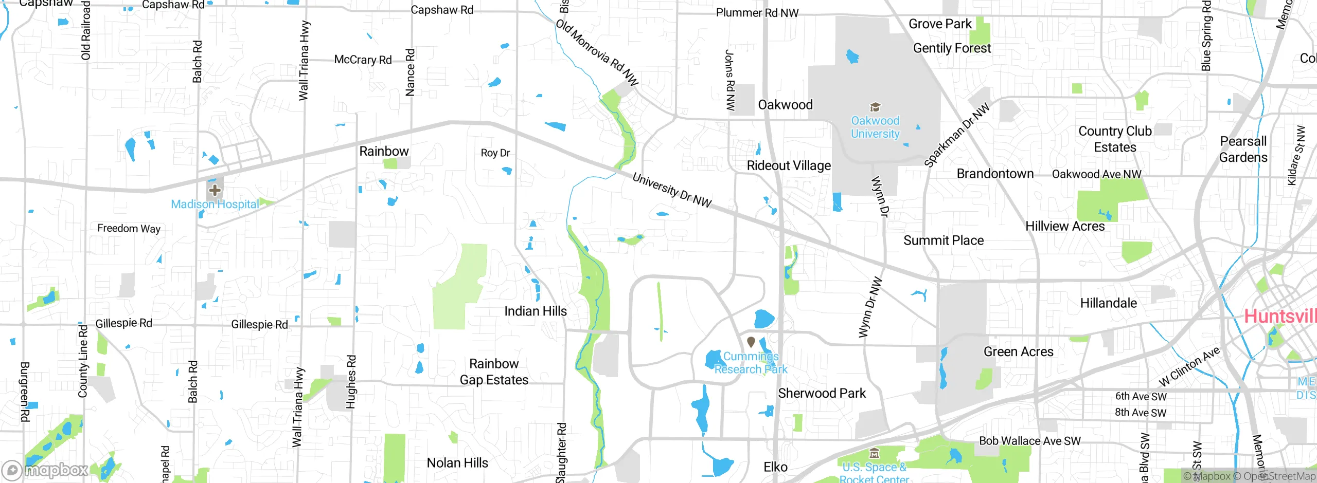 Map showing approximate location