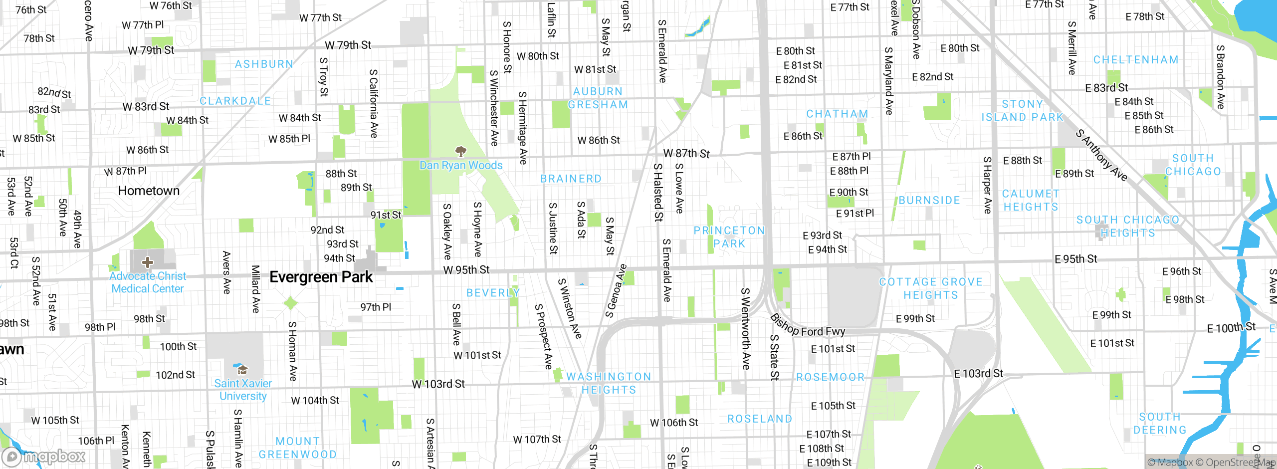 Map showing approximate location
