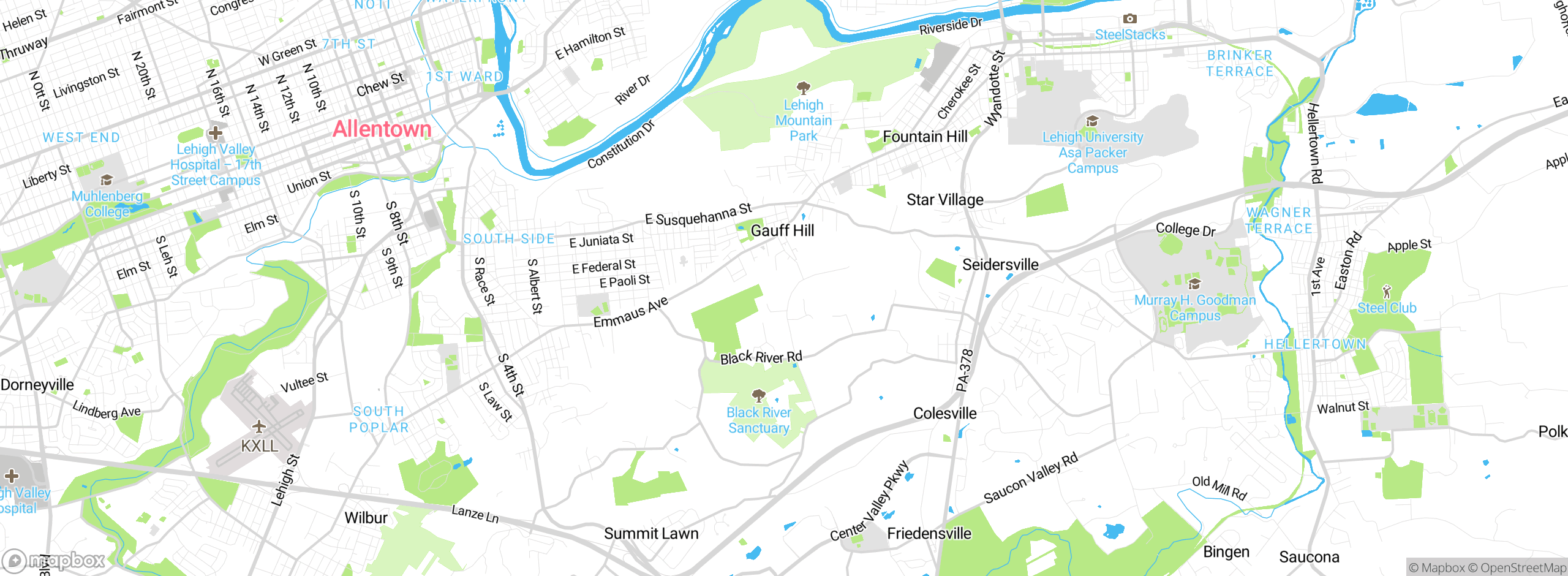 Map showing approximate location