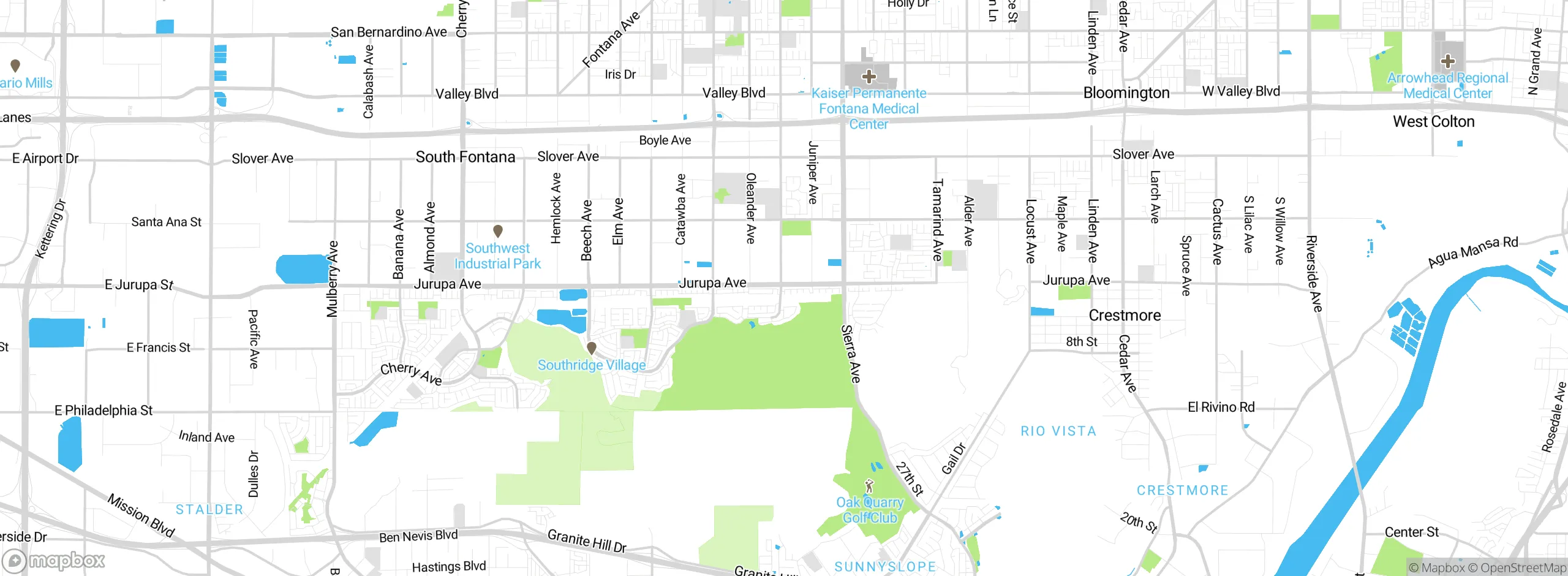 Map showing approximate location