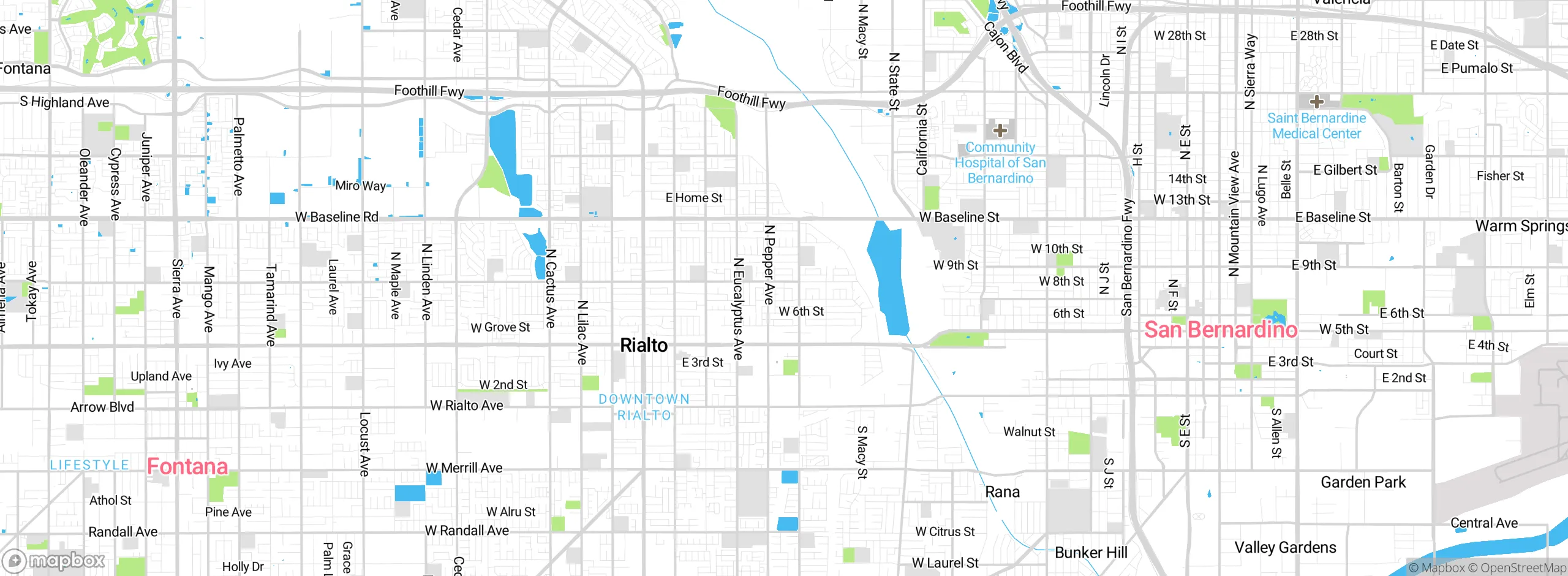Map showing approximate location