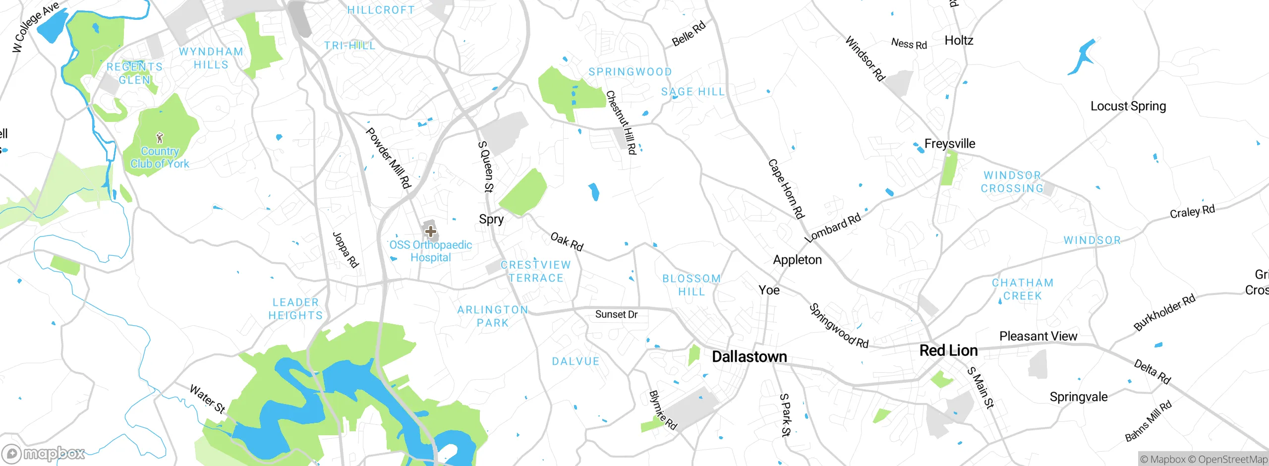 Map showing approximate location