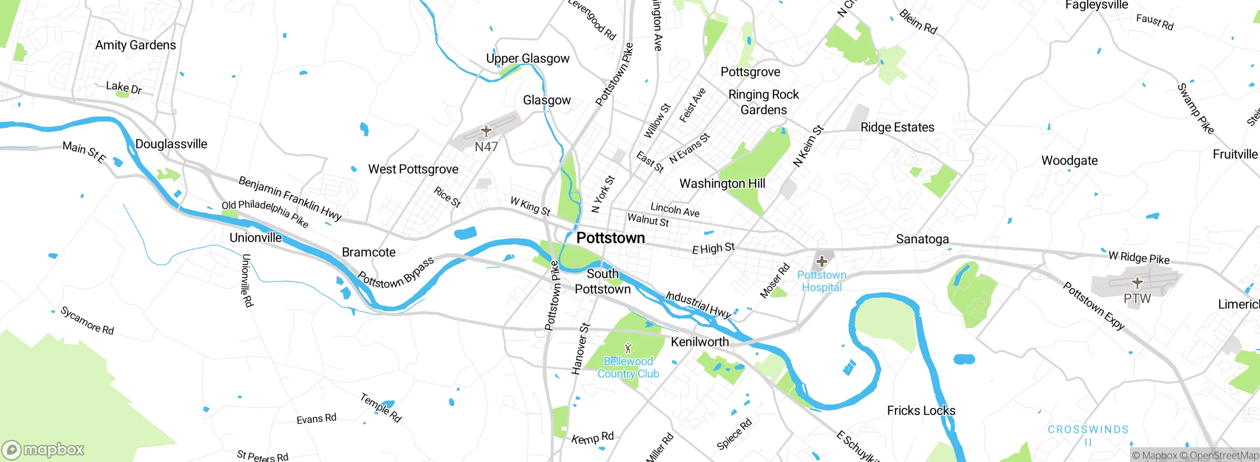 Map showing approximate location