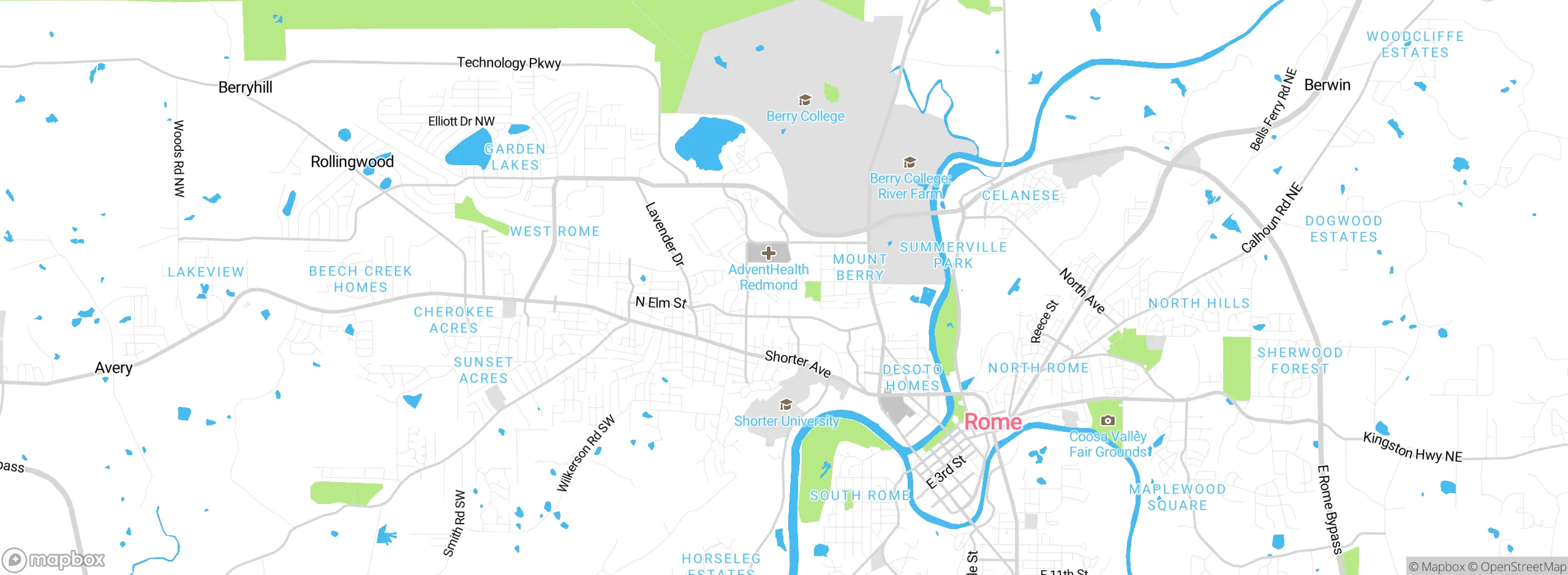 Map showing approximate location