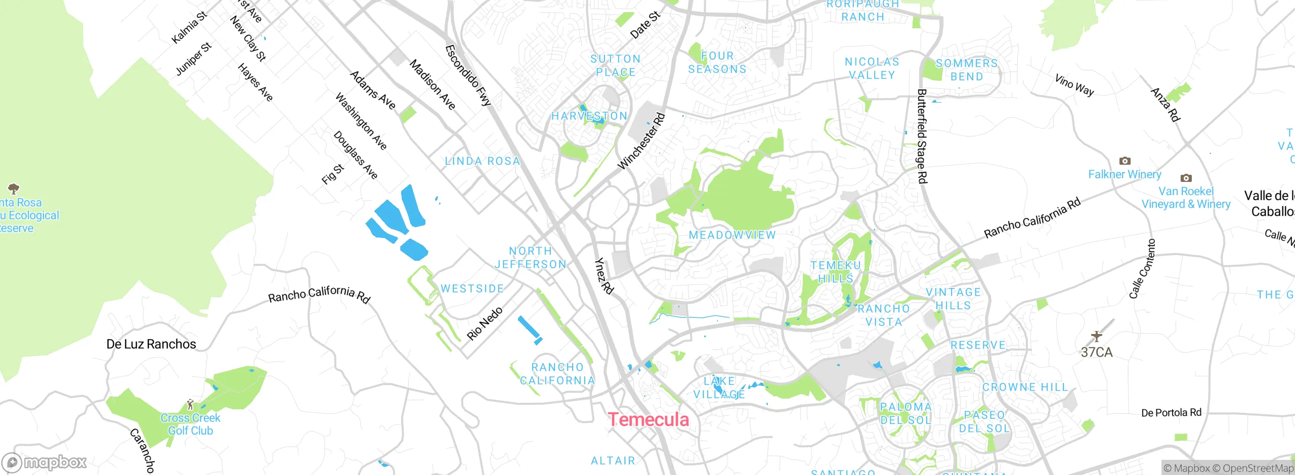 Map showing approximate location