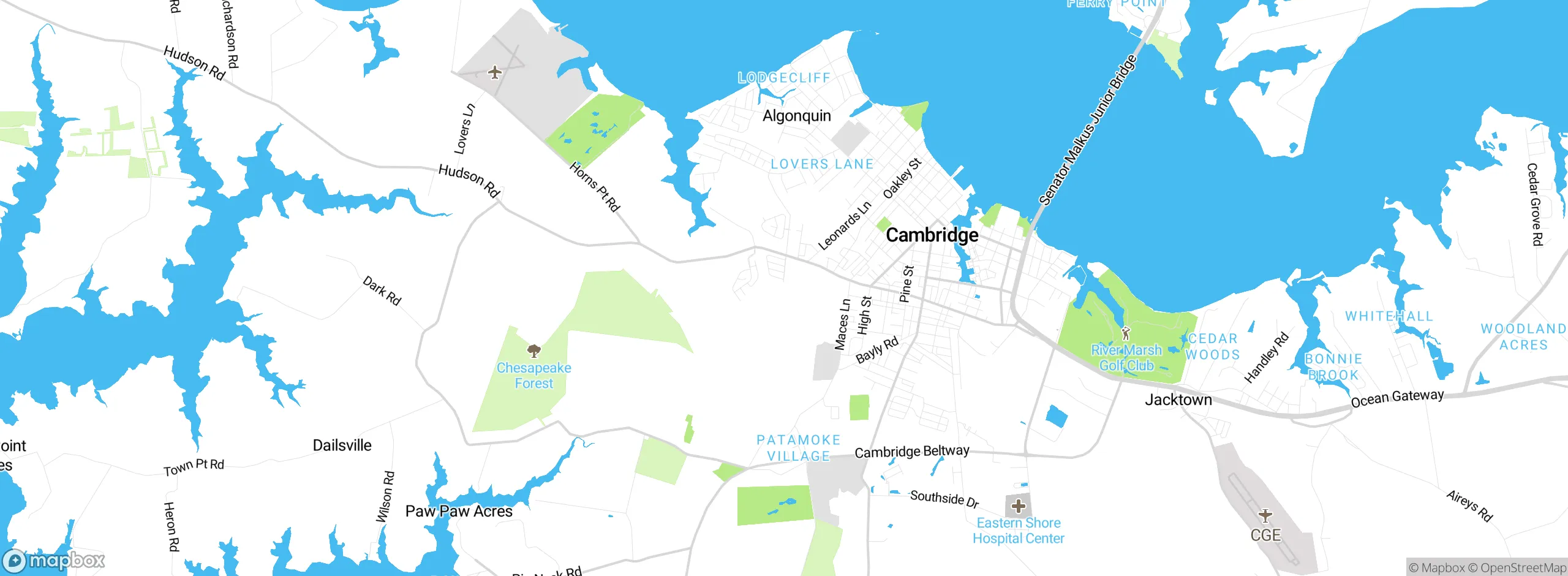 Map showing approximate location