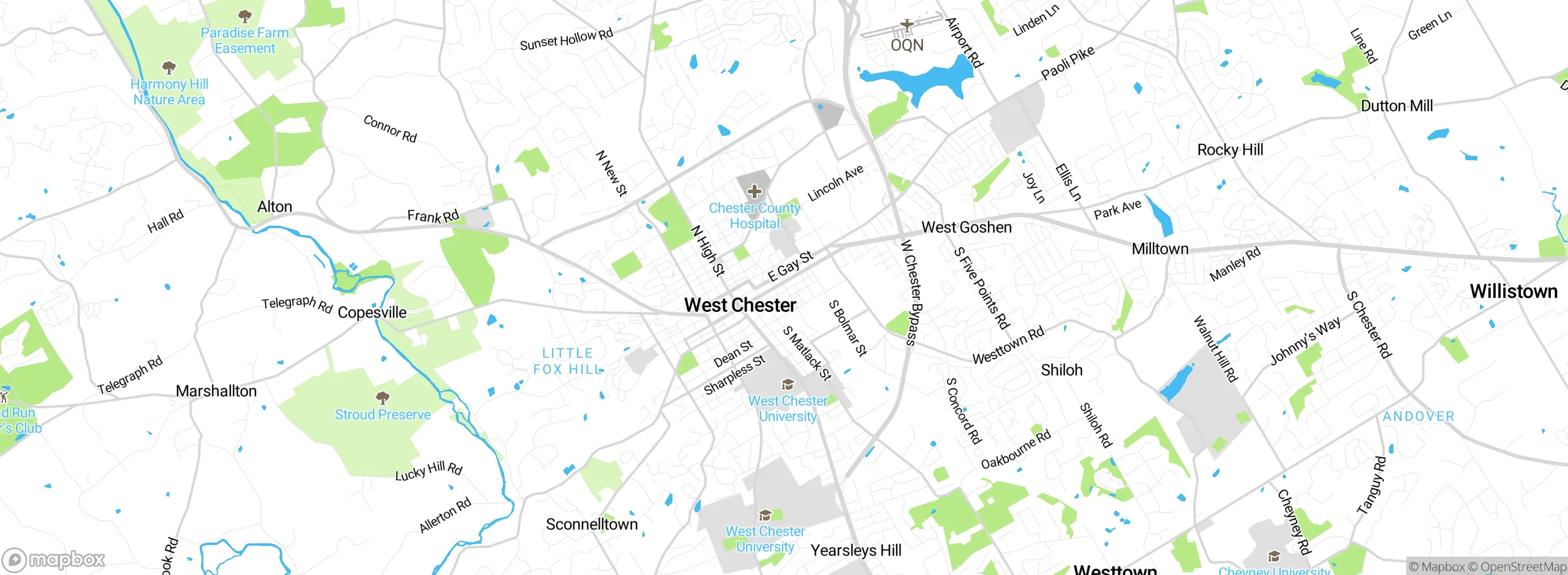 Map showing approximate location