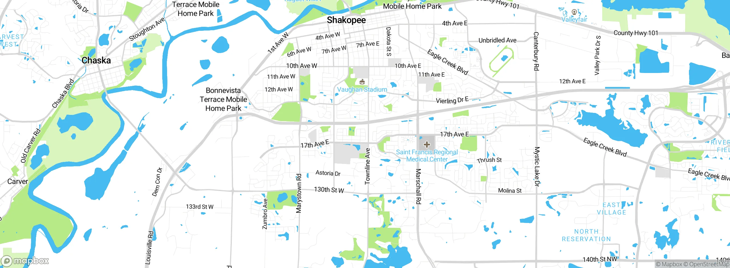 Map showing approximate location