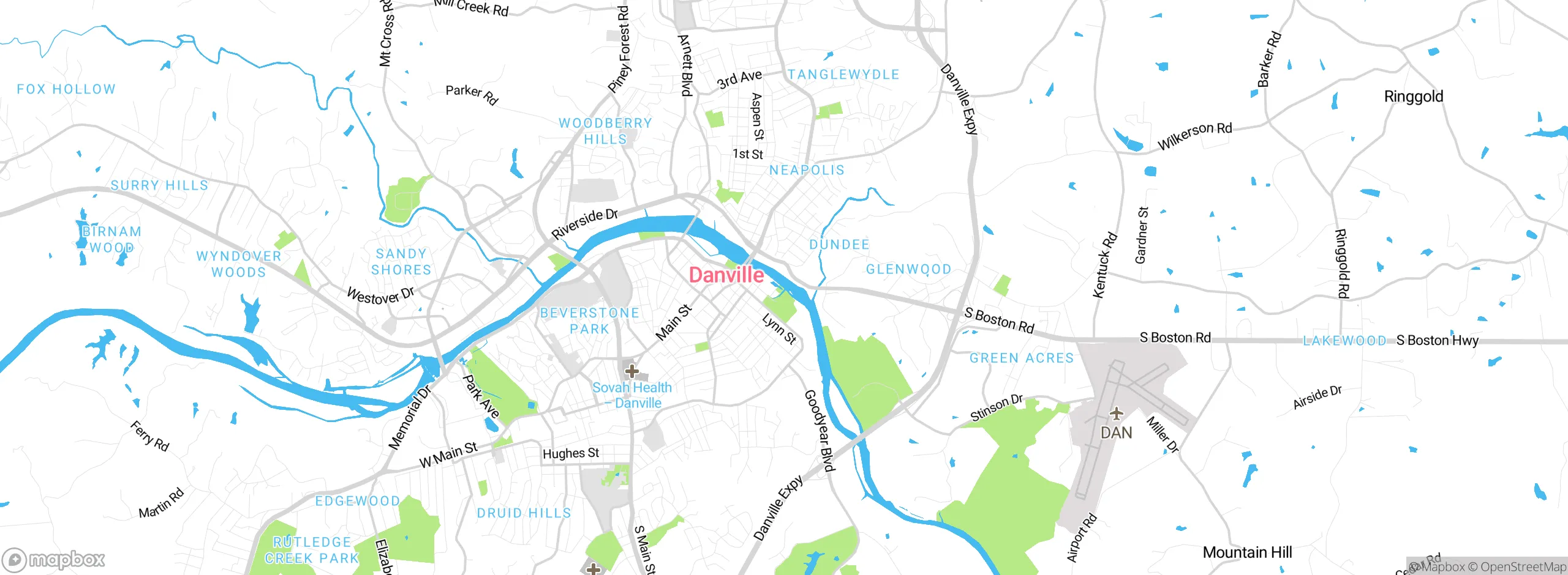 Map showing approximate location