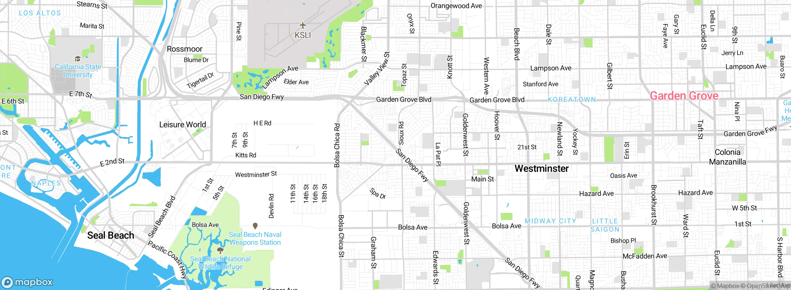 Map showing approximate location