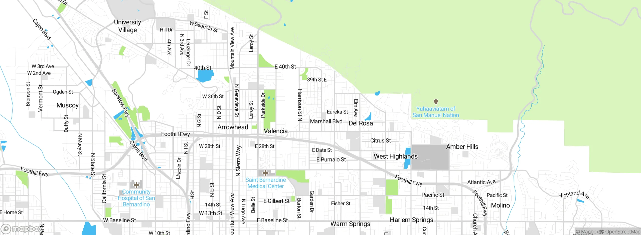 Map showing approximate location