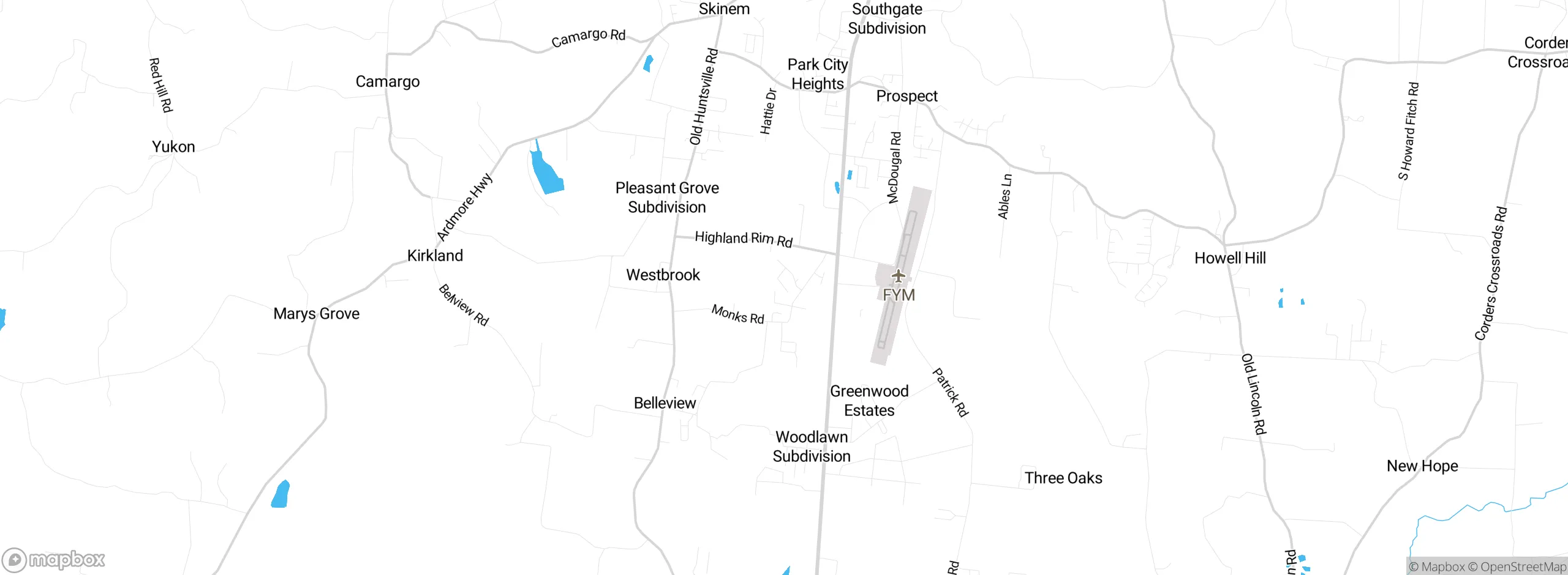 Map showing approximate location