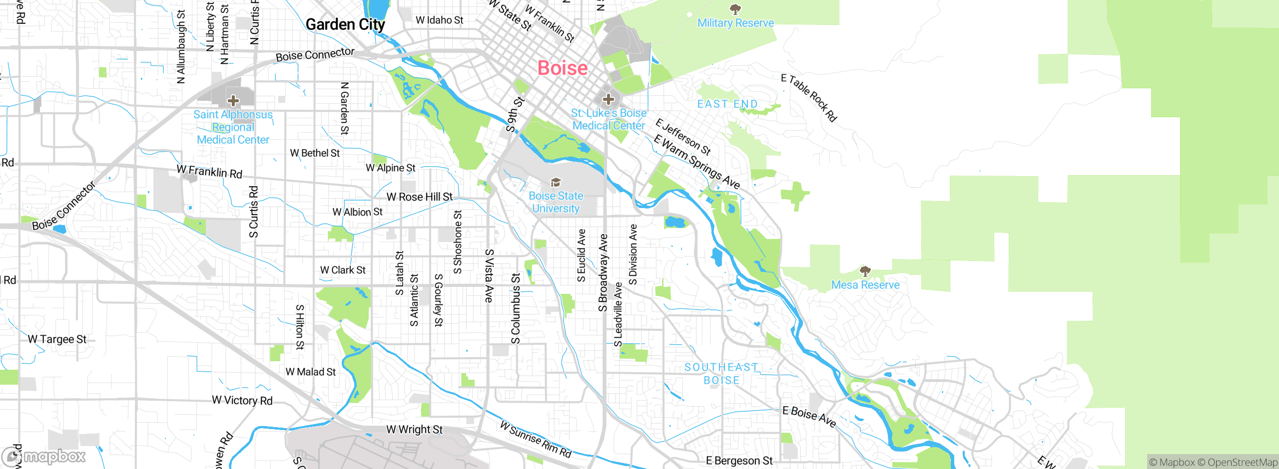 Map showing approximate location