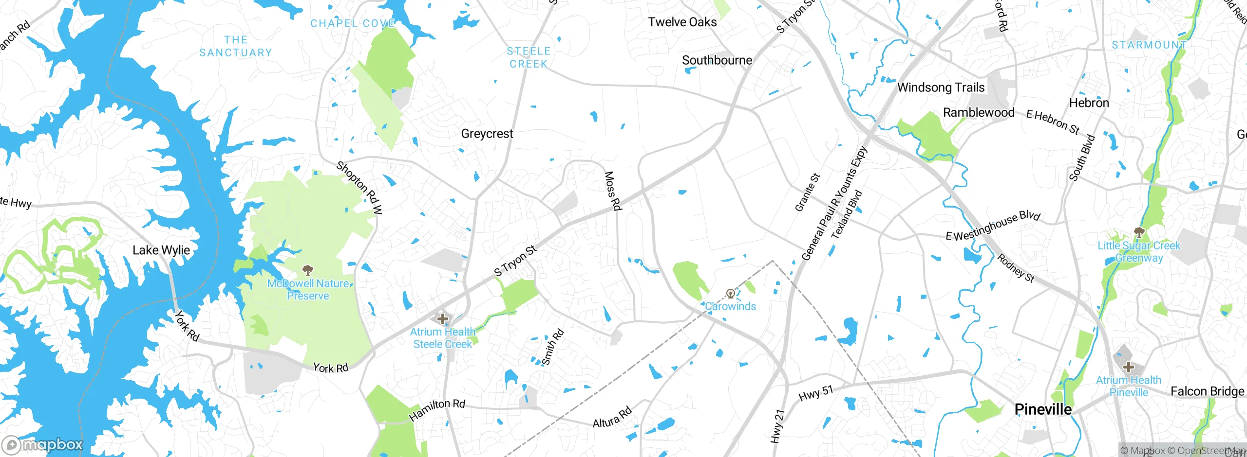Map showing approximate location
