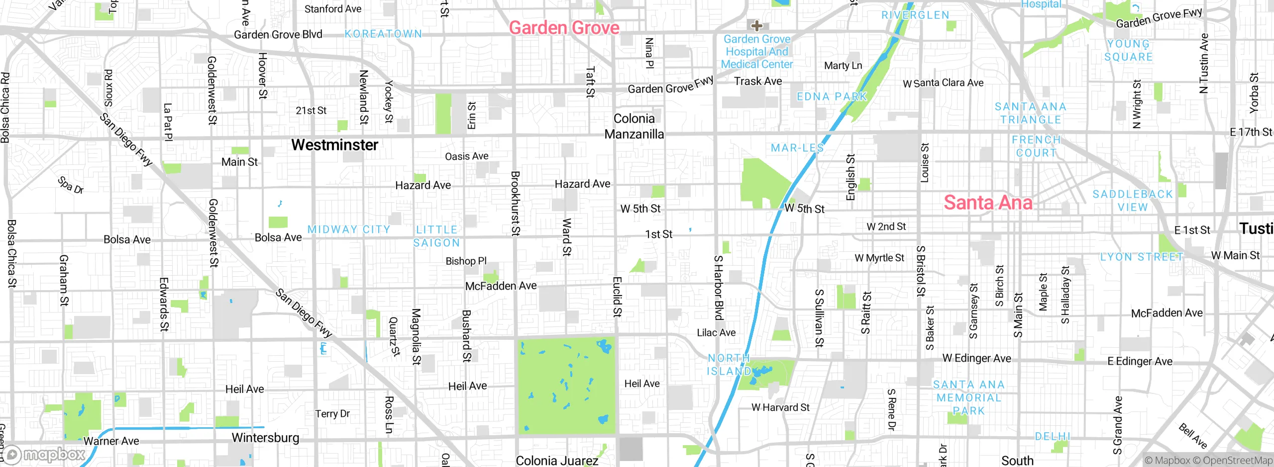 Map showing approximate location