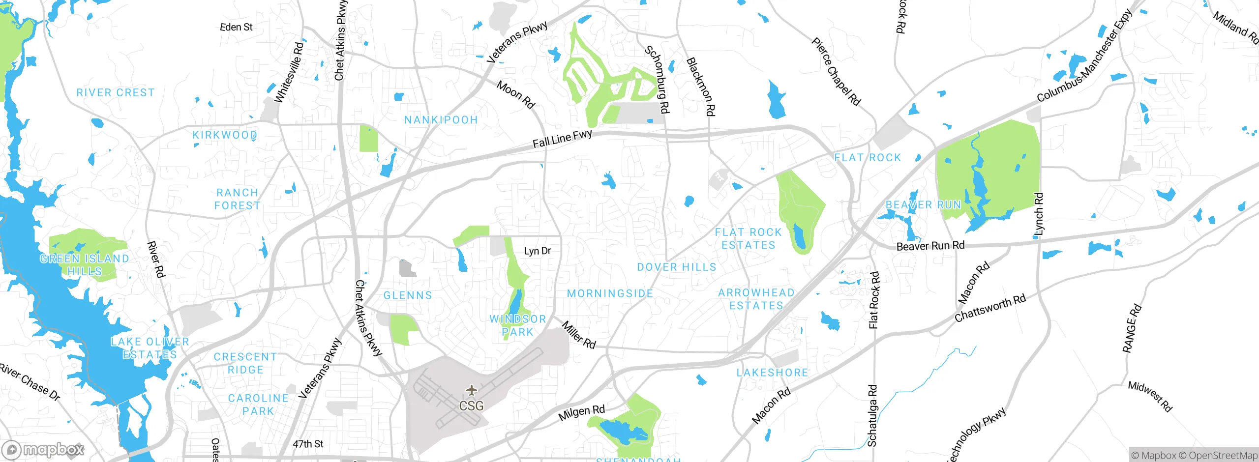 Map showing approximate location