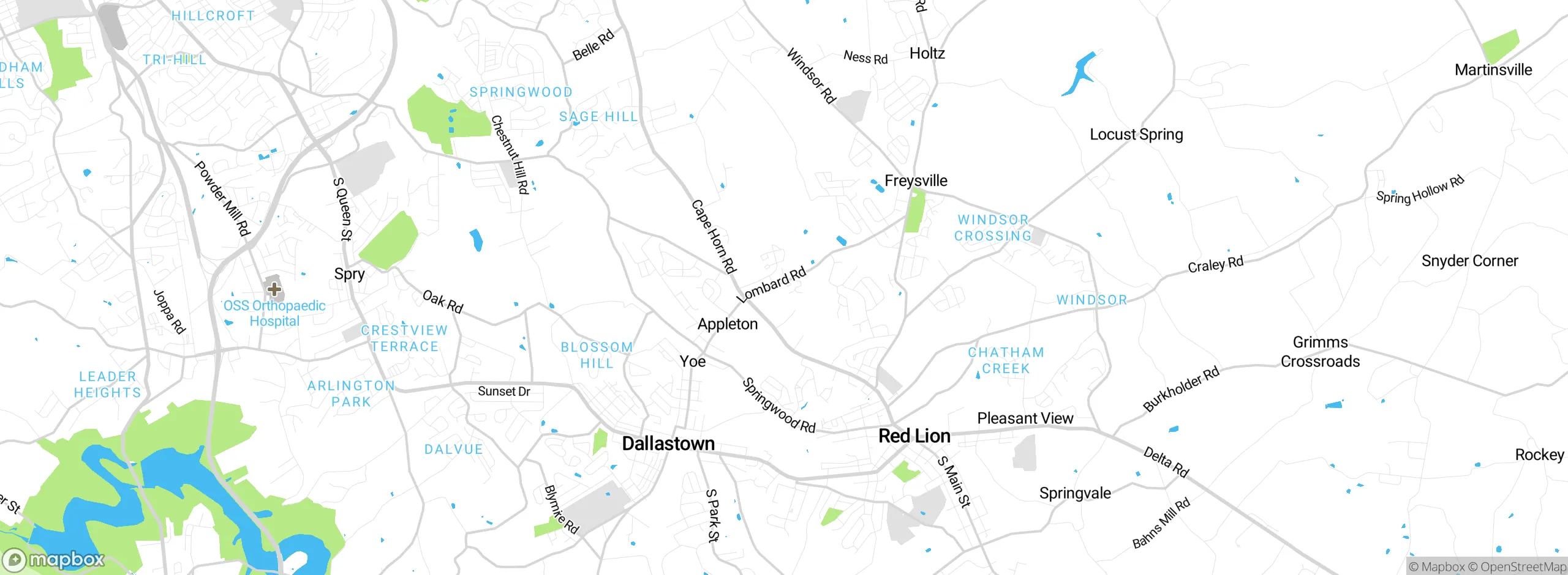 Map showing approximate location