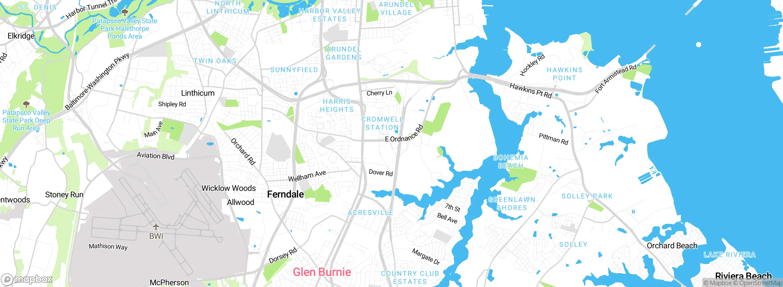 Map showing approximate location
