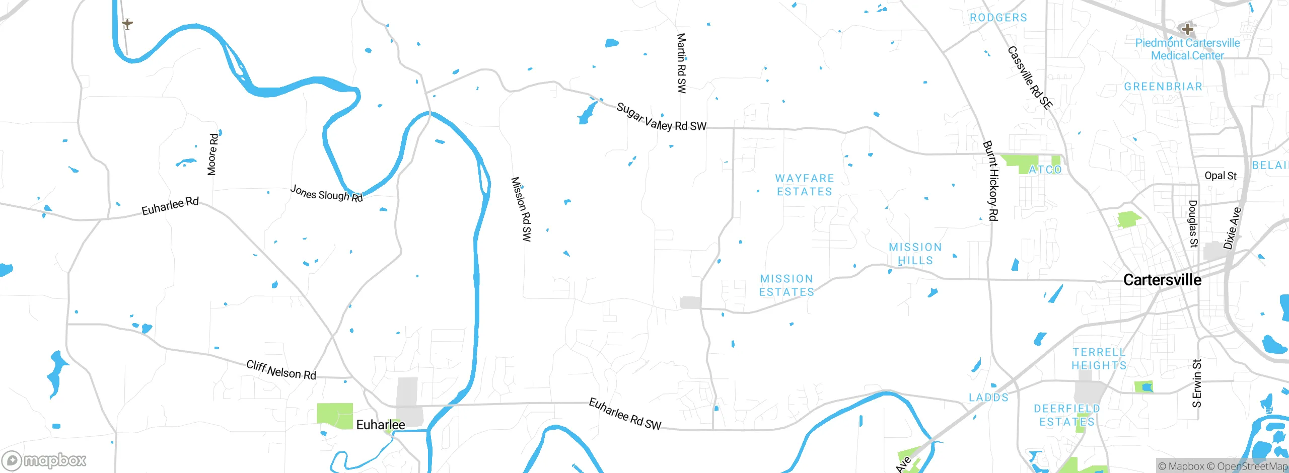 Map showing approximate location