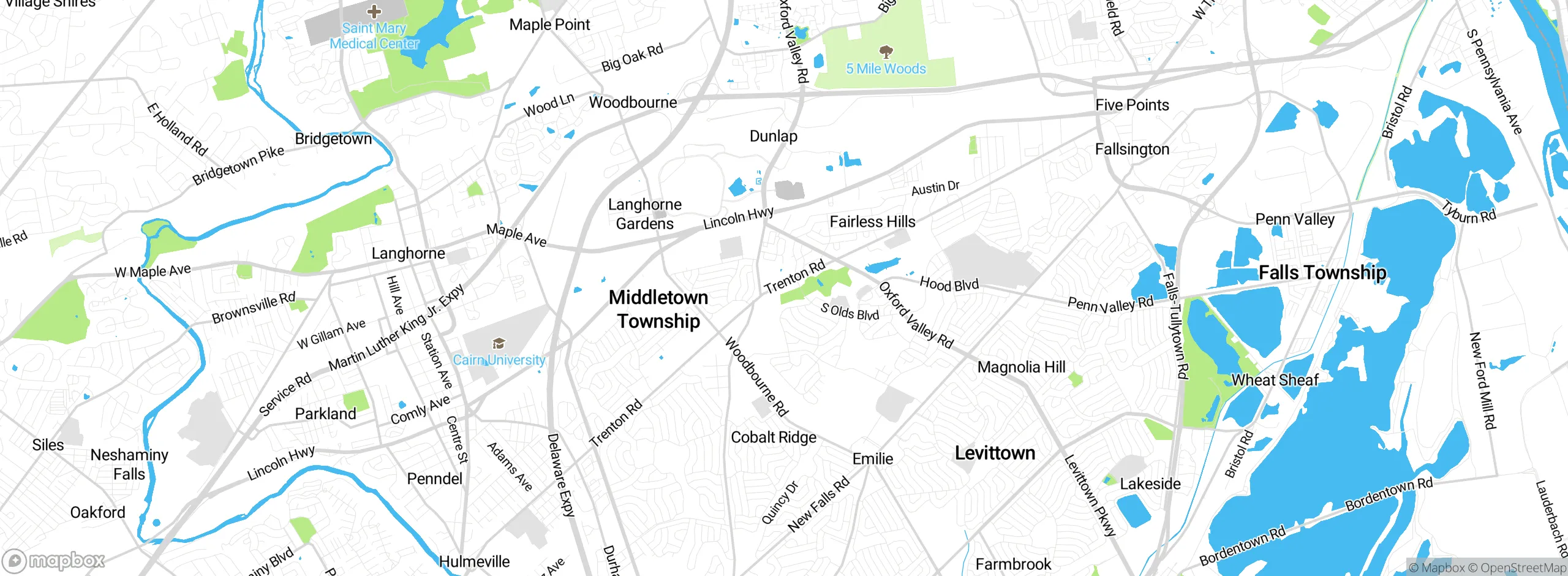 Map showing approximate location