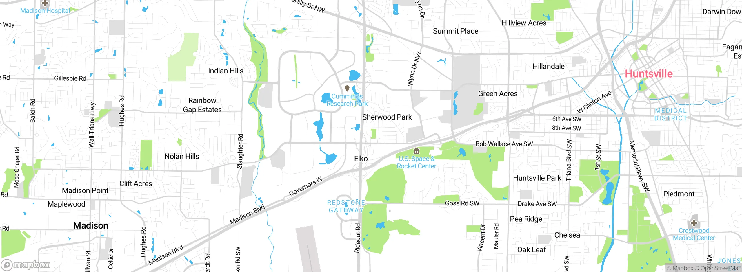 Map showing approximate location