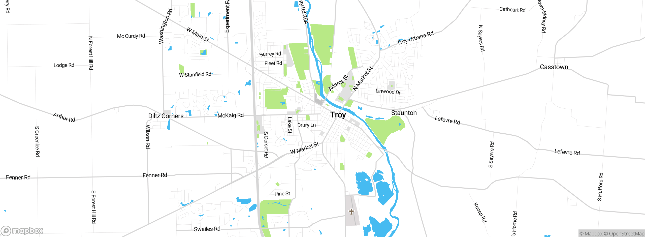 Map showing approximate location