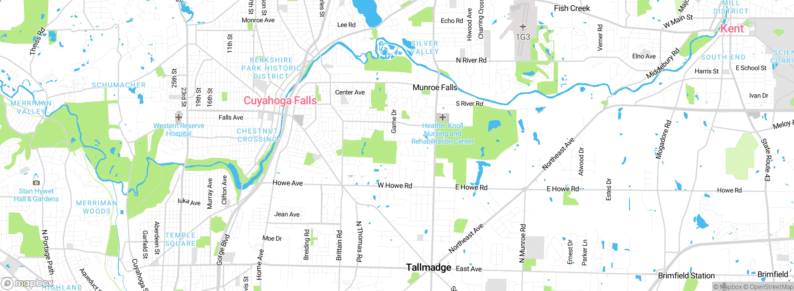 Map showing approximate location