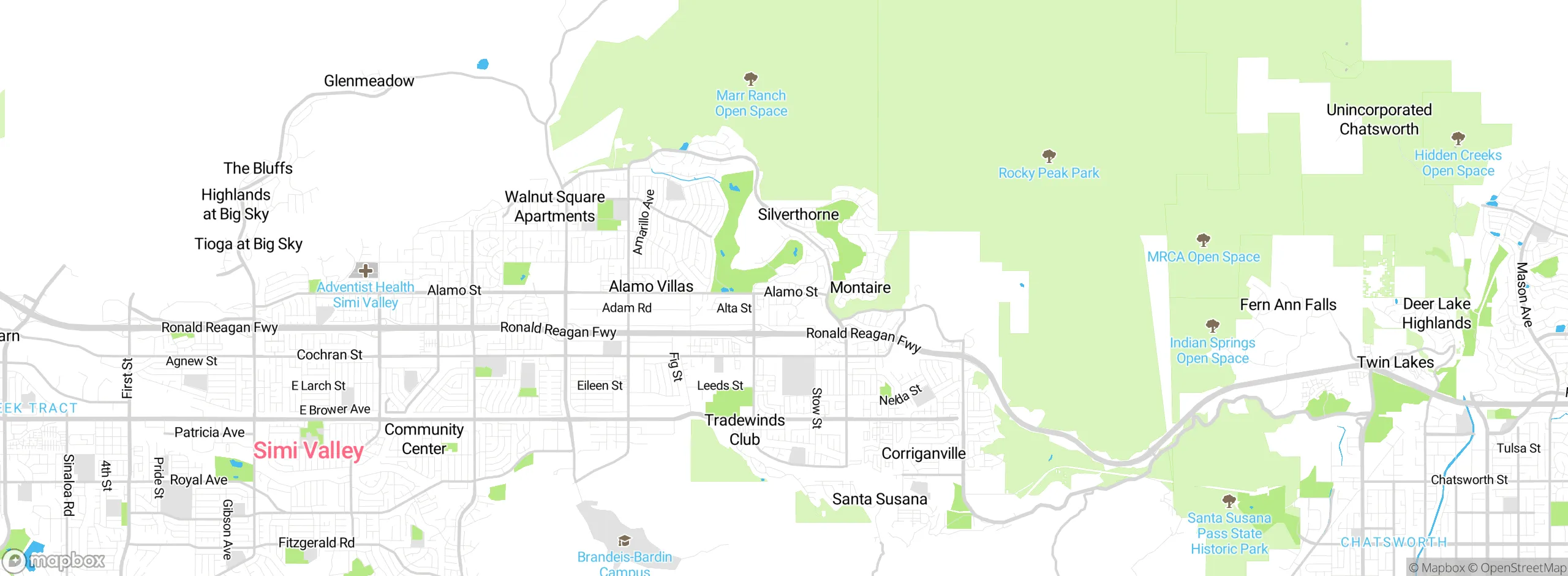 Map showing approximate location