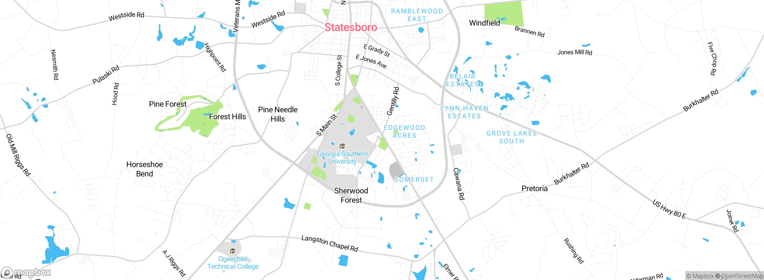 Map showing approximate location